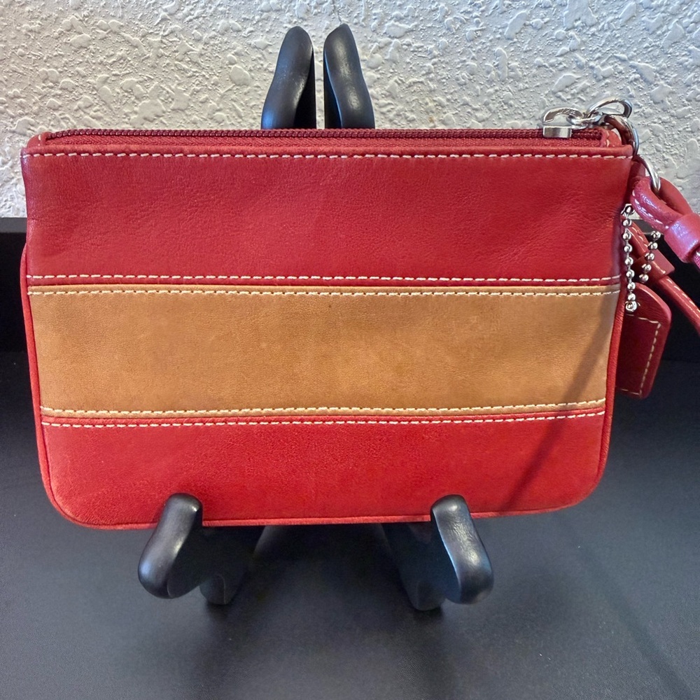 Coach Rare Vintage Rugby Leather Wristlet Clutch EUC - Picture 2 of 9